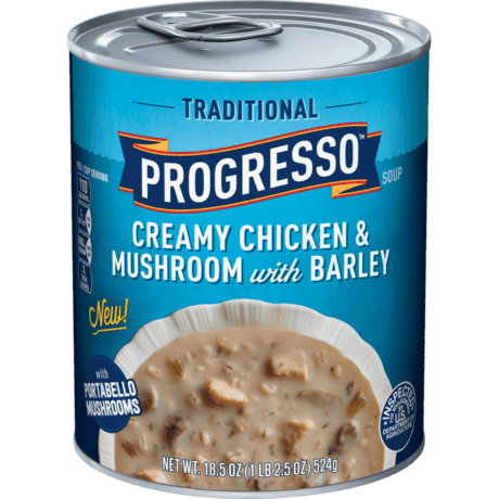 Progresso Traditional Creamy Chicken & Mushroom with Barley, Front of the product