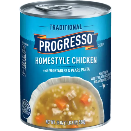 Progresso Traditional Homestyle Chicken with Vegetables & Pearl Pasta, Front of the product