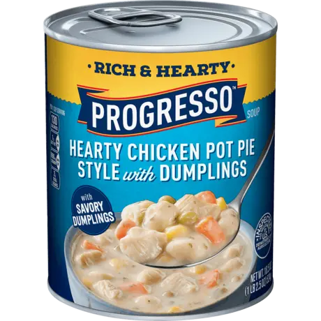 Progresso Rich & Hearty Chicken Pot Pie Style with Dumplings, Front of the product