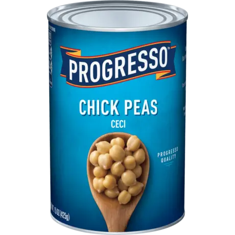 Progresso chick peas, front of the product