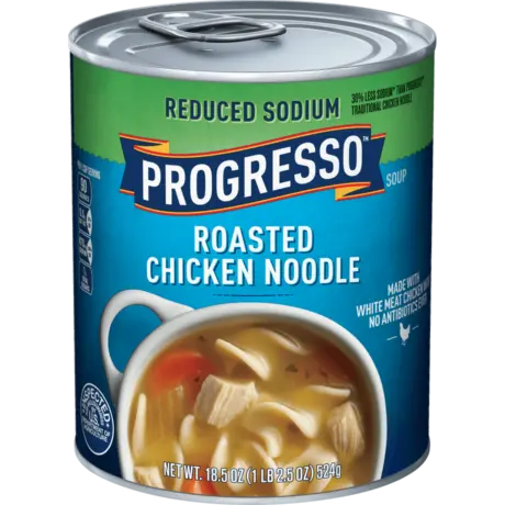 Progresso Roasted Chicken Noodle Reduced Sodium, front of the product