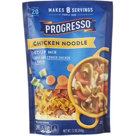 Progresso Chicken Noodle Soup Mix, front of the product