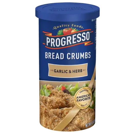 Progresso Bread Crumbs Garlic & Herb, front of the product