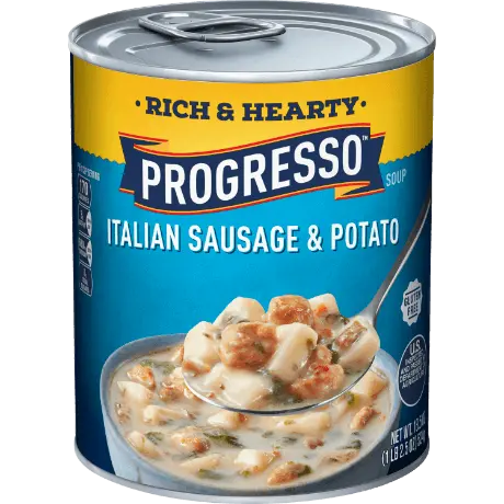 Progresso Rich & Hearty Italian Sausage and Potato, Front of the product