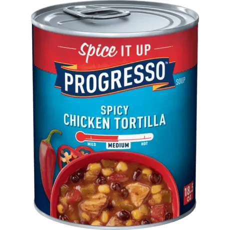 Progresso Spice It Up Spicy Chicken Tortilla, Front of the product