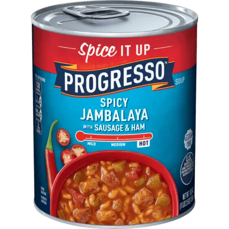 Progresso Spice It Up Spicy Jambalaya with Sausage and Ham, Front of the product