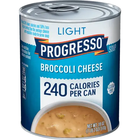 Progresso light broccoli cheese soup, front of the product
